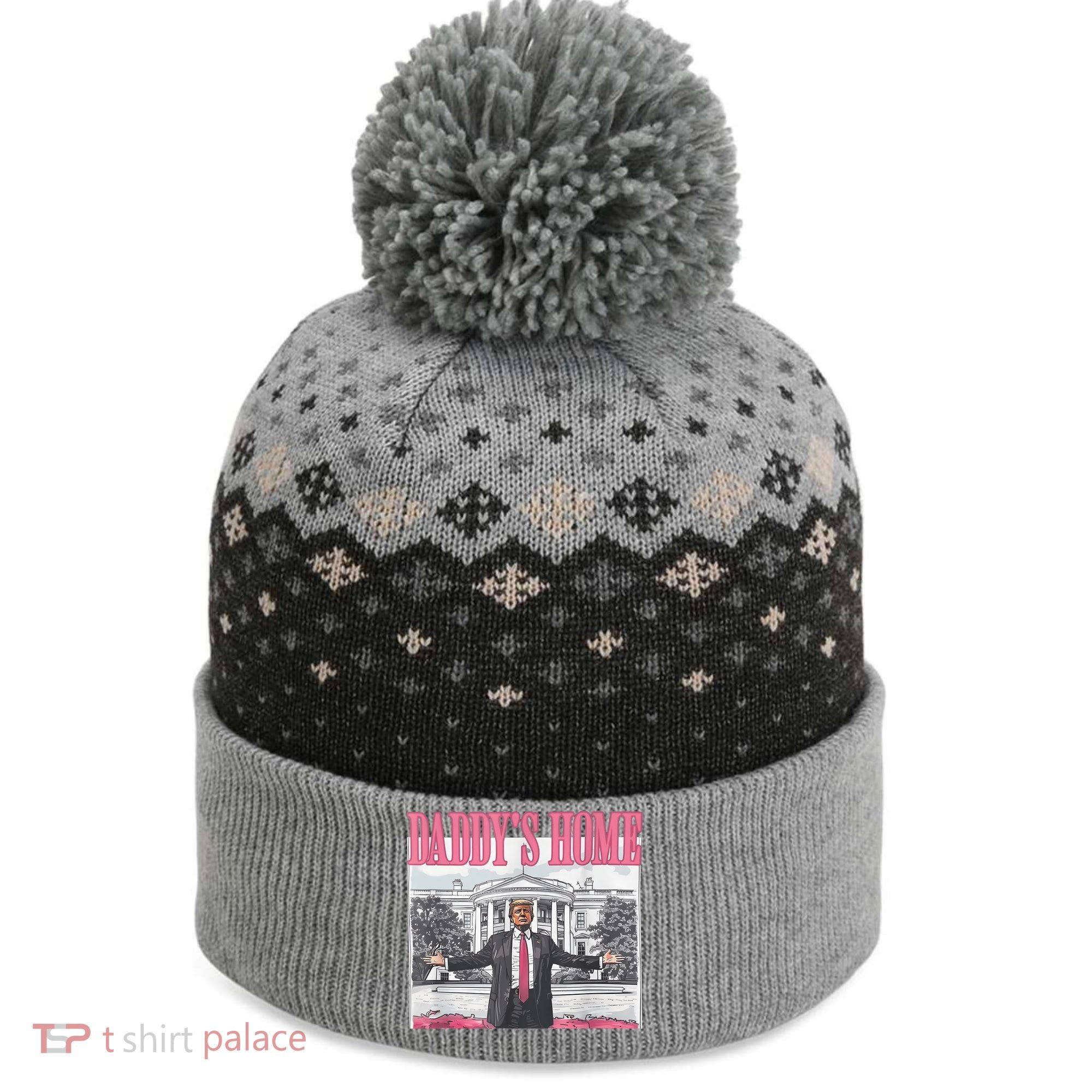 Daddys Home Vote Donald Trump 2024 Election The Baniff Cuffed Pom Beanie