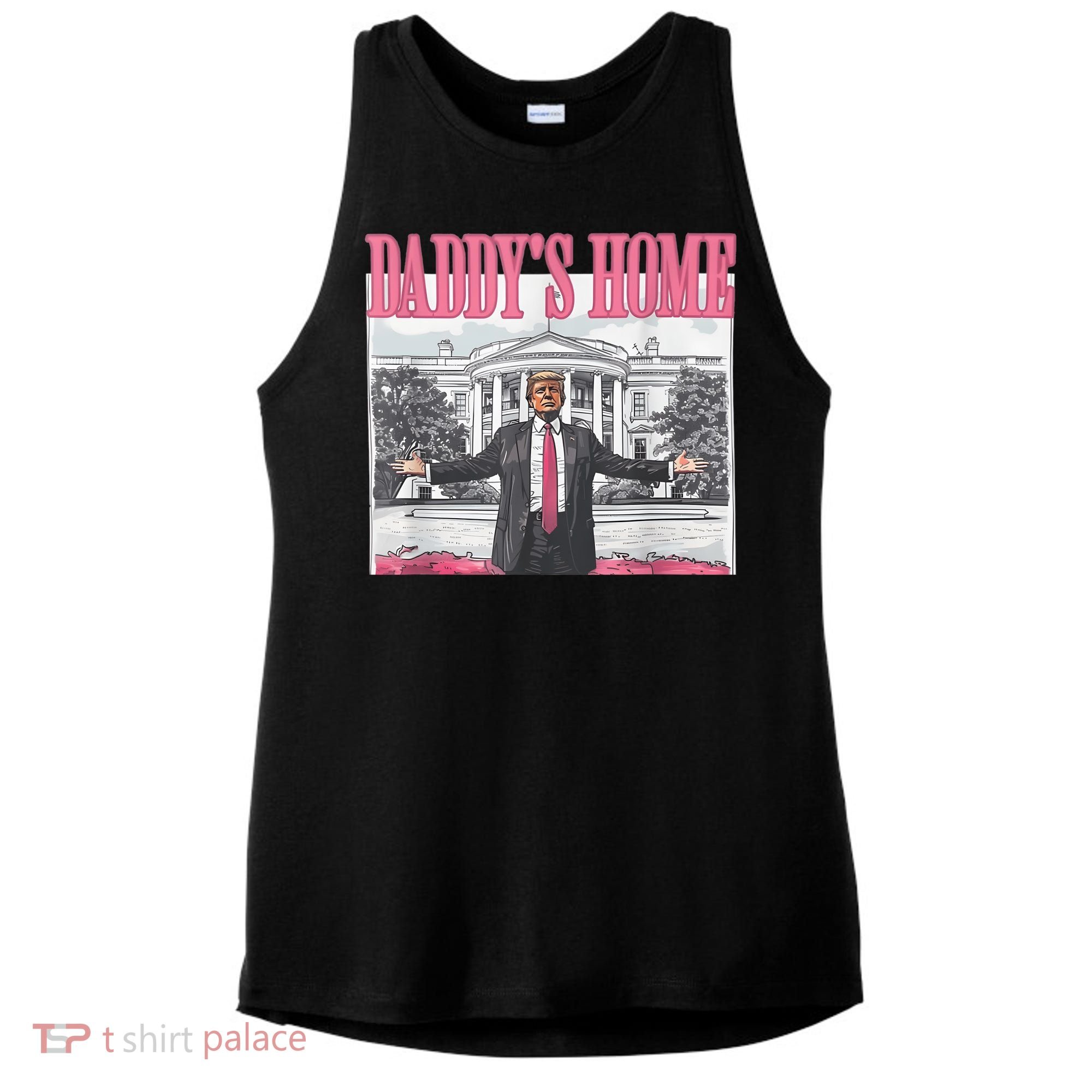 Daddys Home Vote Donald Trump 2024 Election Ladies PosiCharge Tri-Blend Wicking Tank