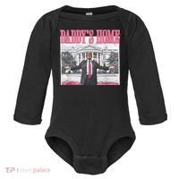 Daddys Home Vote Donald Trump 2024 Election Baby Long Sleeve Bodysuit thumb 0