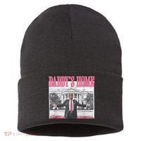 Daddys Home Vote Donald Trump 2024 Election Sustainable Knit Beanie thumb 0