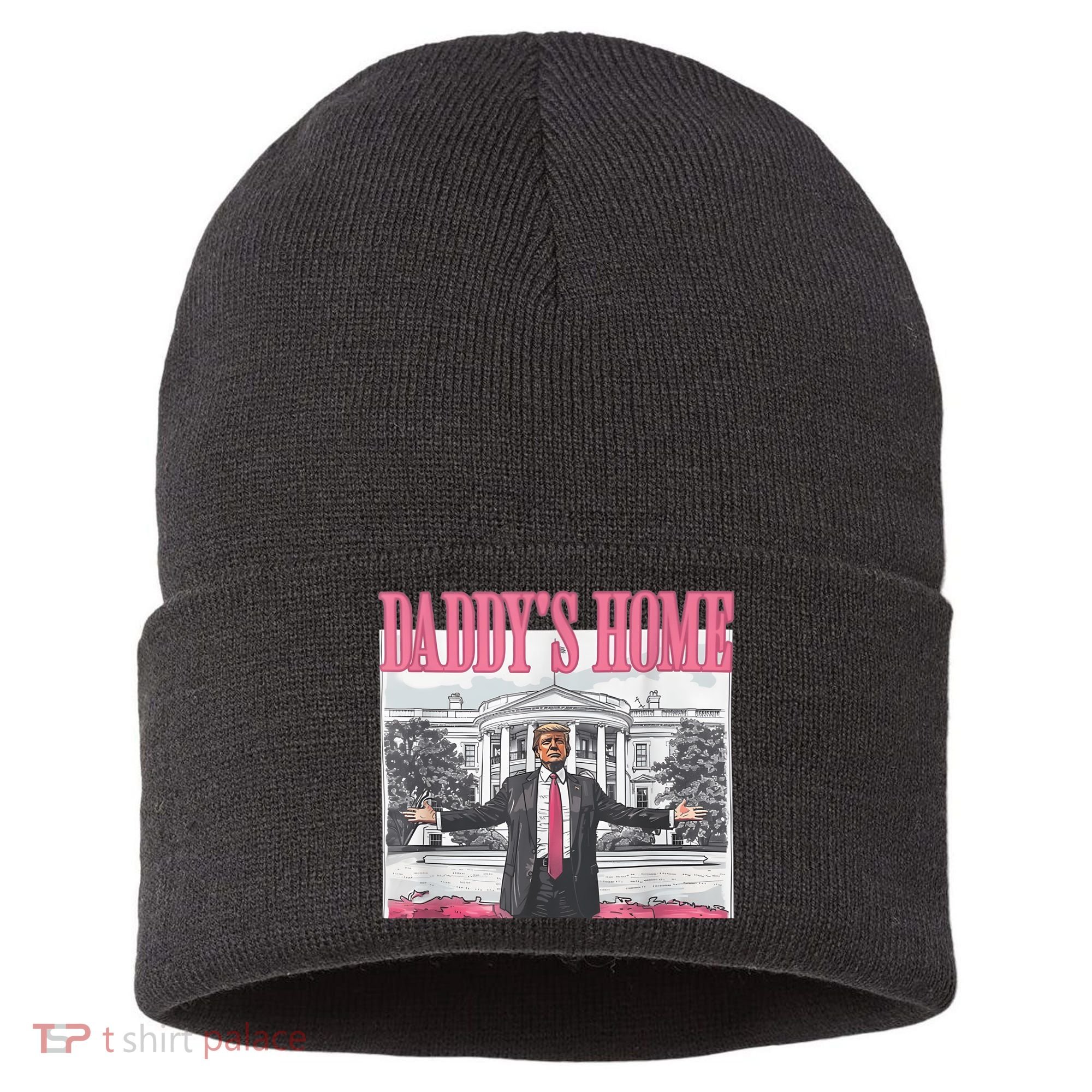 Daddys Home Vote Donald Trump 2024 Election Sustainable Knit Beanie