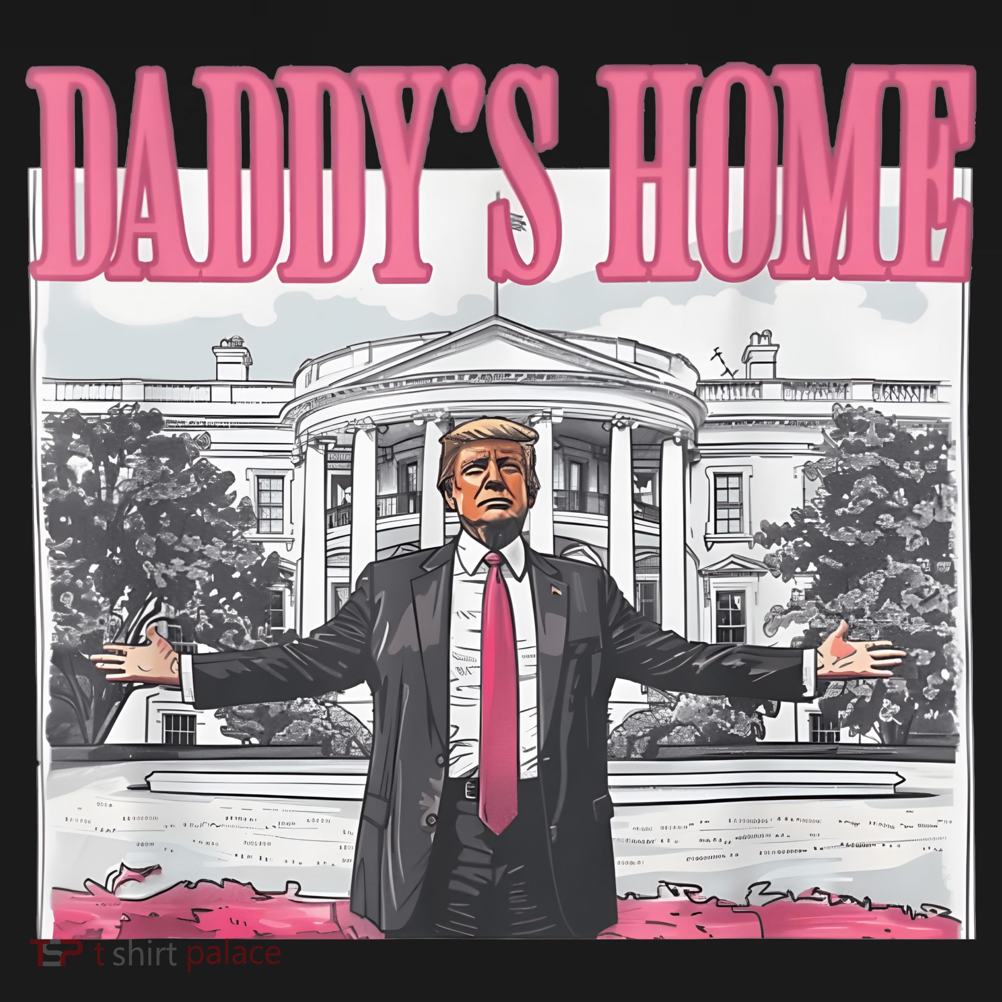 Daddys Home Vote Donald Trump 2024 Election Pom Pom 12in Knit Beanie
