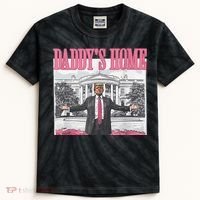 Daddys Home Vote Donald Trump 2024 Election Kids Tie-Dye T-Shirt thumb 0