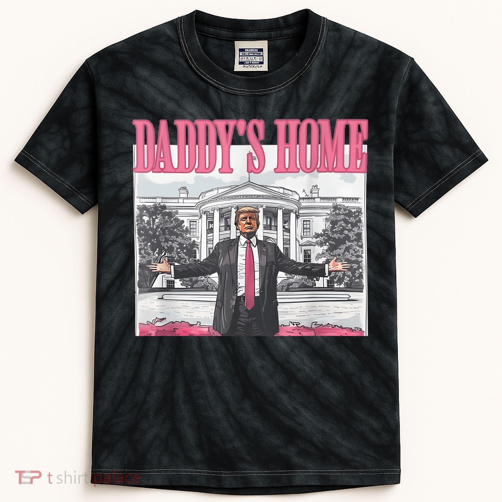 Daddys Home Vote Donald Trump 2024 Election Kids Tie-Dye T-Shirt