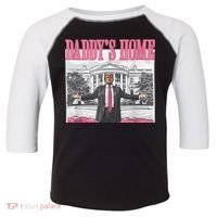 Daddys Home Vote Donald Trump 2024 Election Toddler Fine Jersey T-Shirt thumb 0