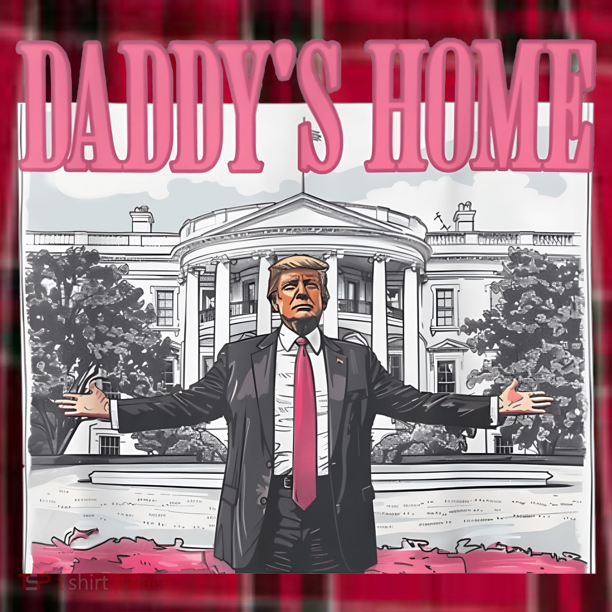 Daddys Home Vote Donald Trump 2024 Election Men's Flannel Plaid Pajama Pants