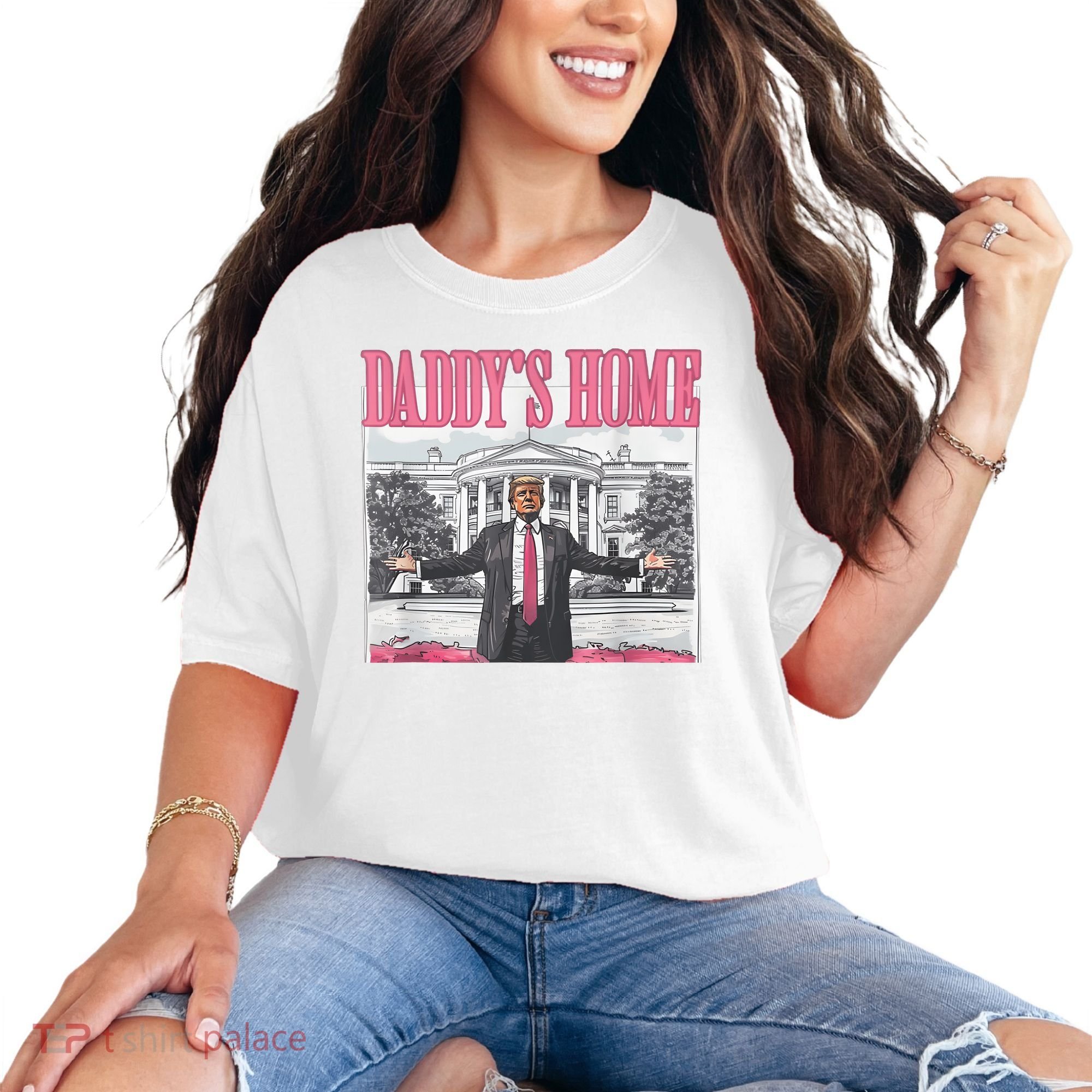 Daddys Home Vote Donald Trump 2024 Election Comfort Colors T-Shirt