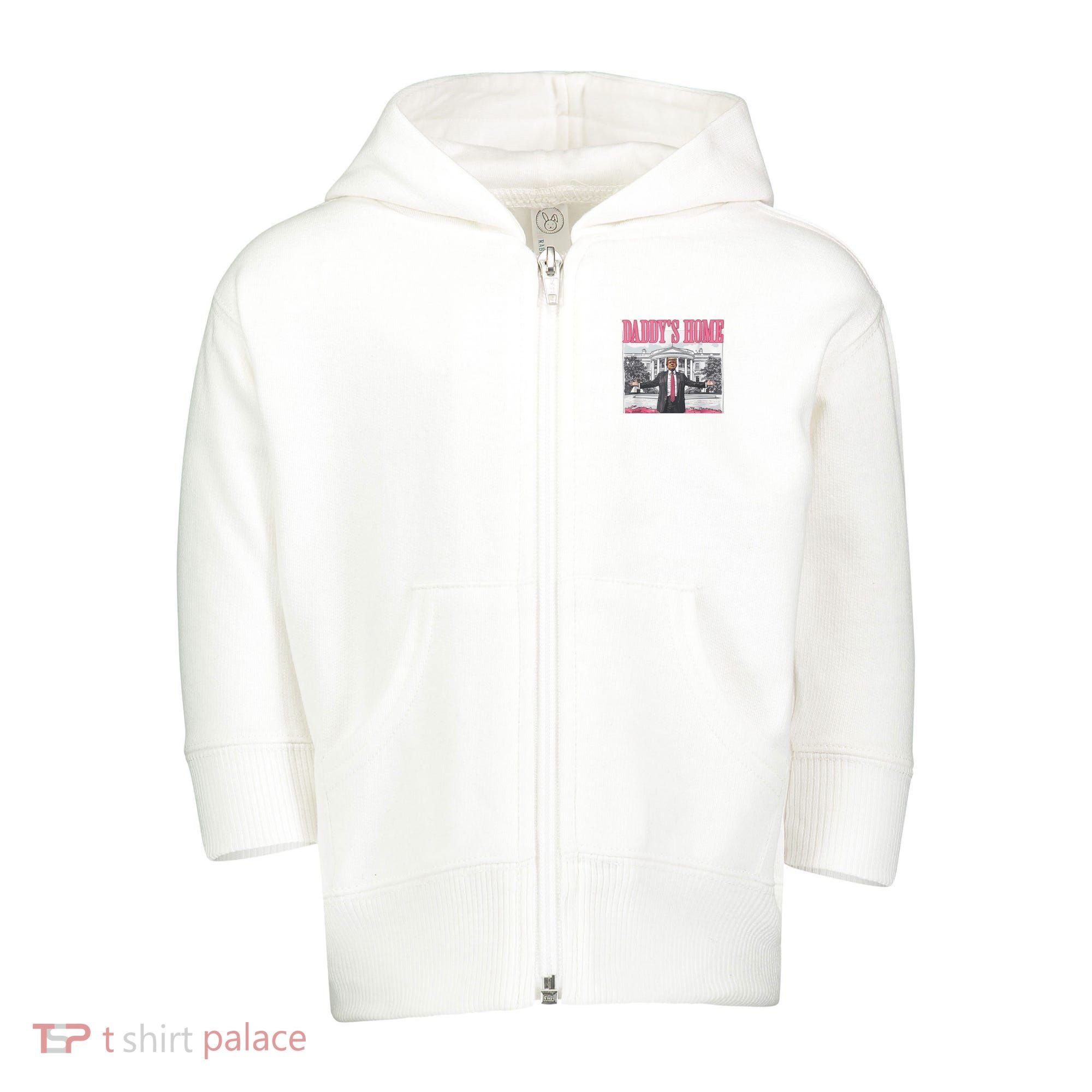 Daddys Home Vote Donald Trump 2024 Election Toddler Zip Fleece Hoodie