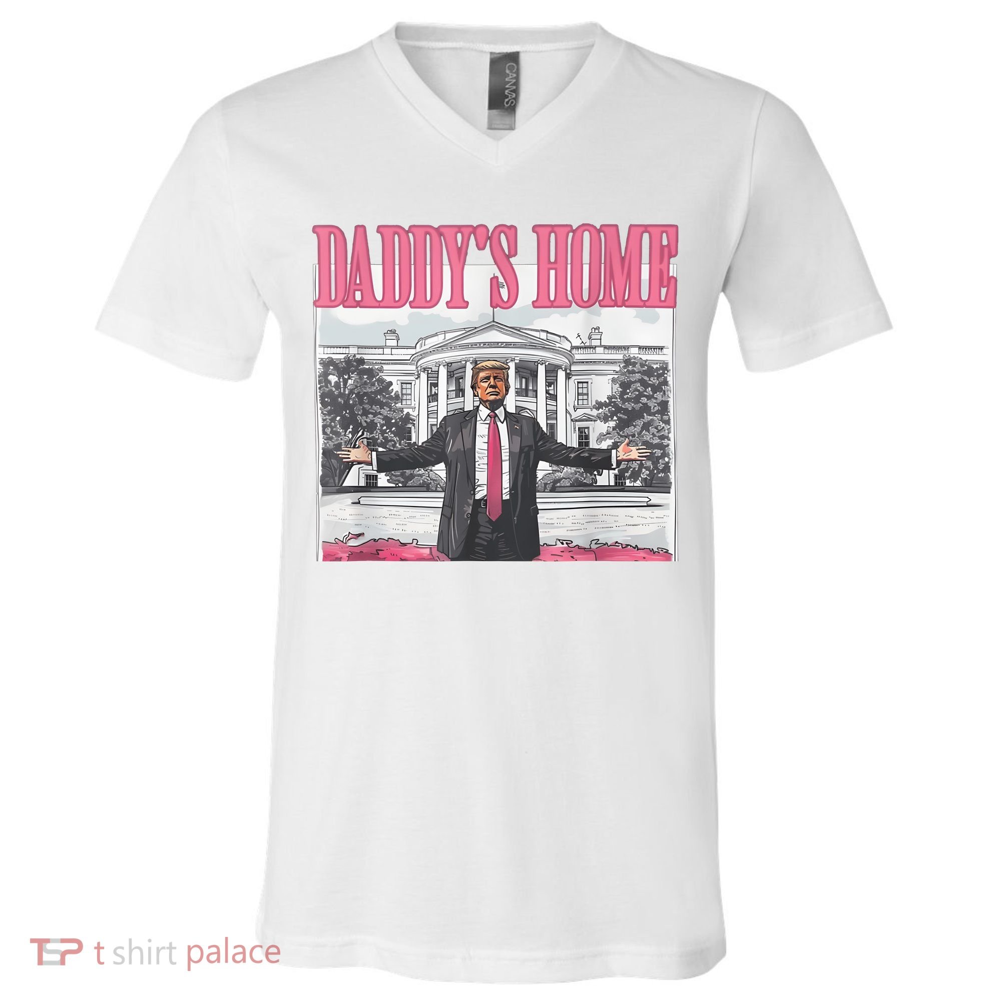 Daddys Home Vote Donald Trump 2024 Election V-Neck T-Shirt
