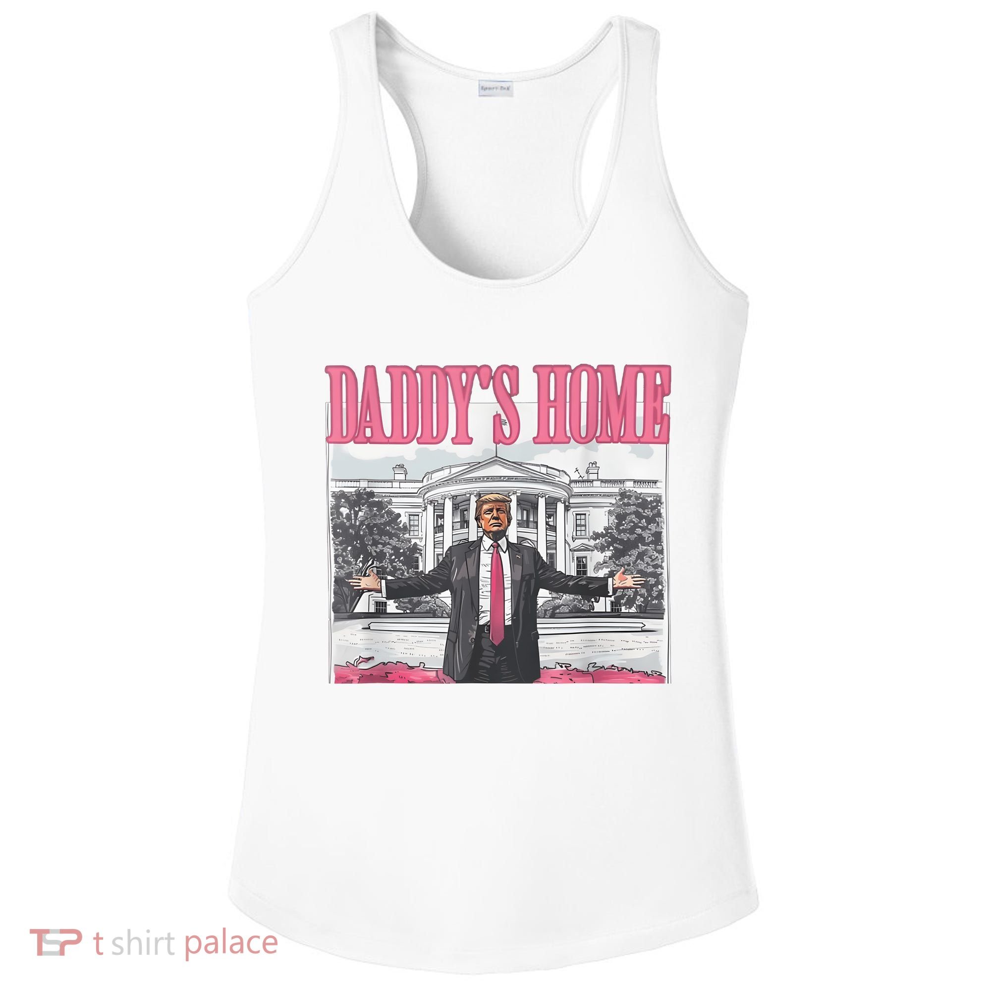 Daddys Home Vote Donald Trump 2024 Election Ladies PosiCharge Competitor Racerback Tank