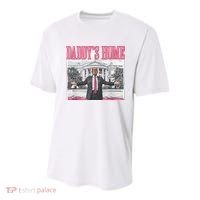 Daddys Home Vote Donald Trump 2024 Election Youth Performance Sprint T-Shirt thumb 0