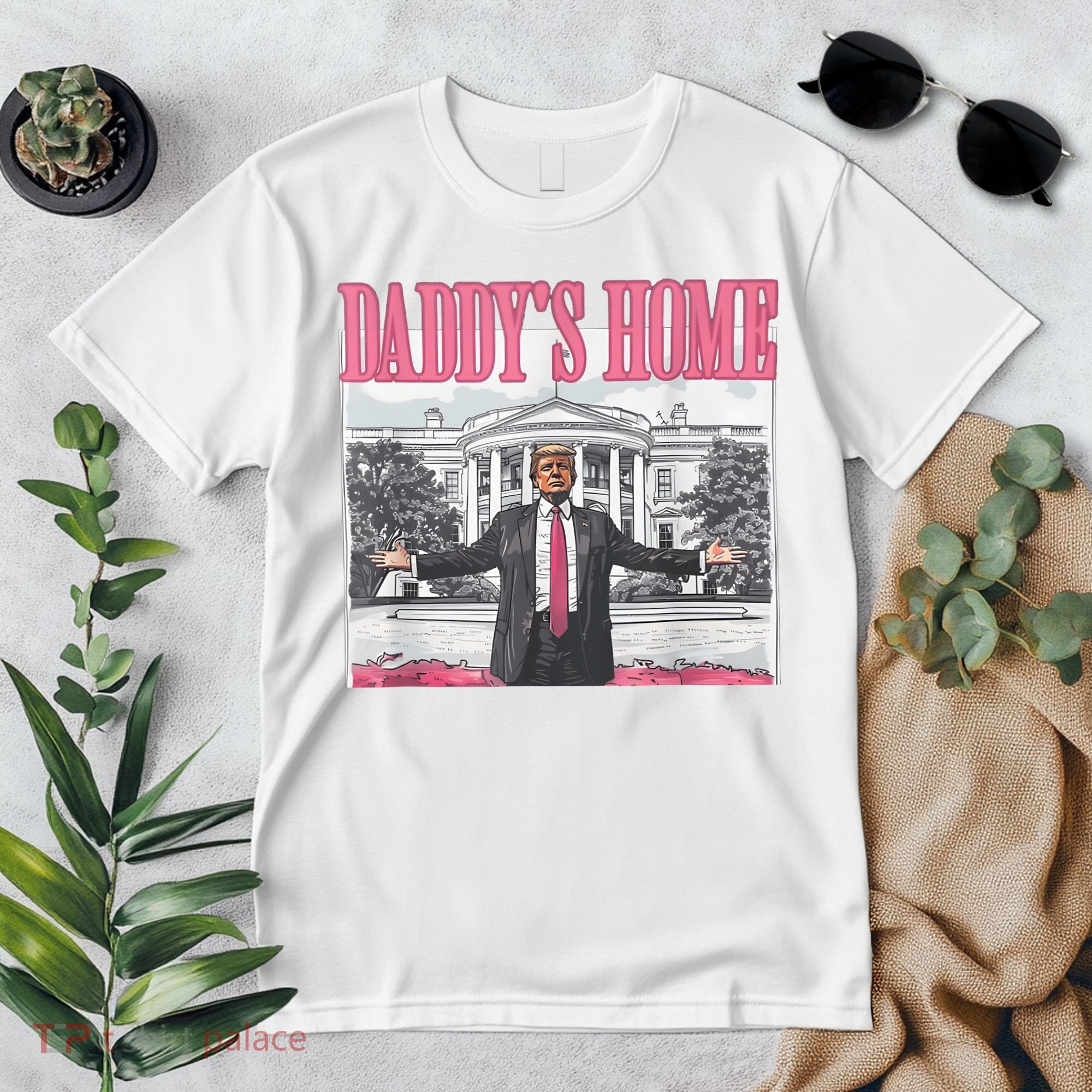 Daddys Home Vote Donald Trump 2024 Election Premium T-Shirt