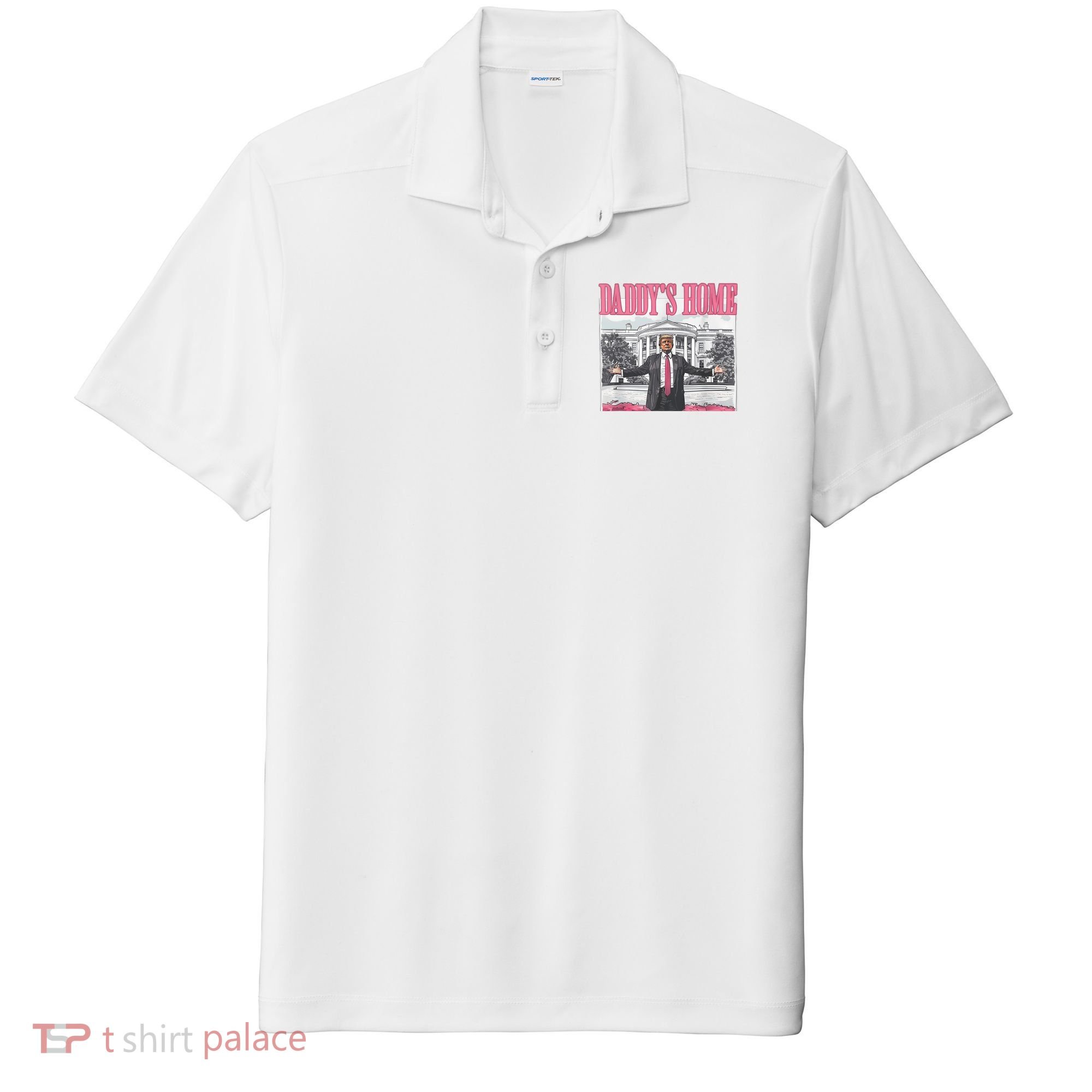 Daddys Home Vote Donald Trump 2024 Election Sport-Tek Posi-UV Pro Polo