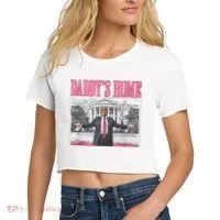 Daddys Home Vote Donald Trump 2024 Election Women's Crop Top Tee thumb 2