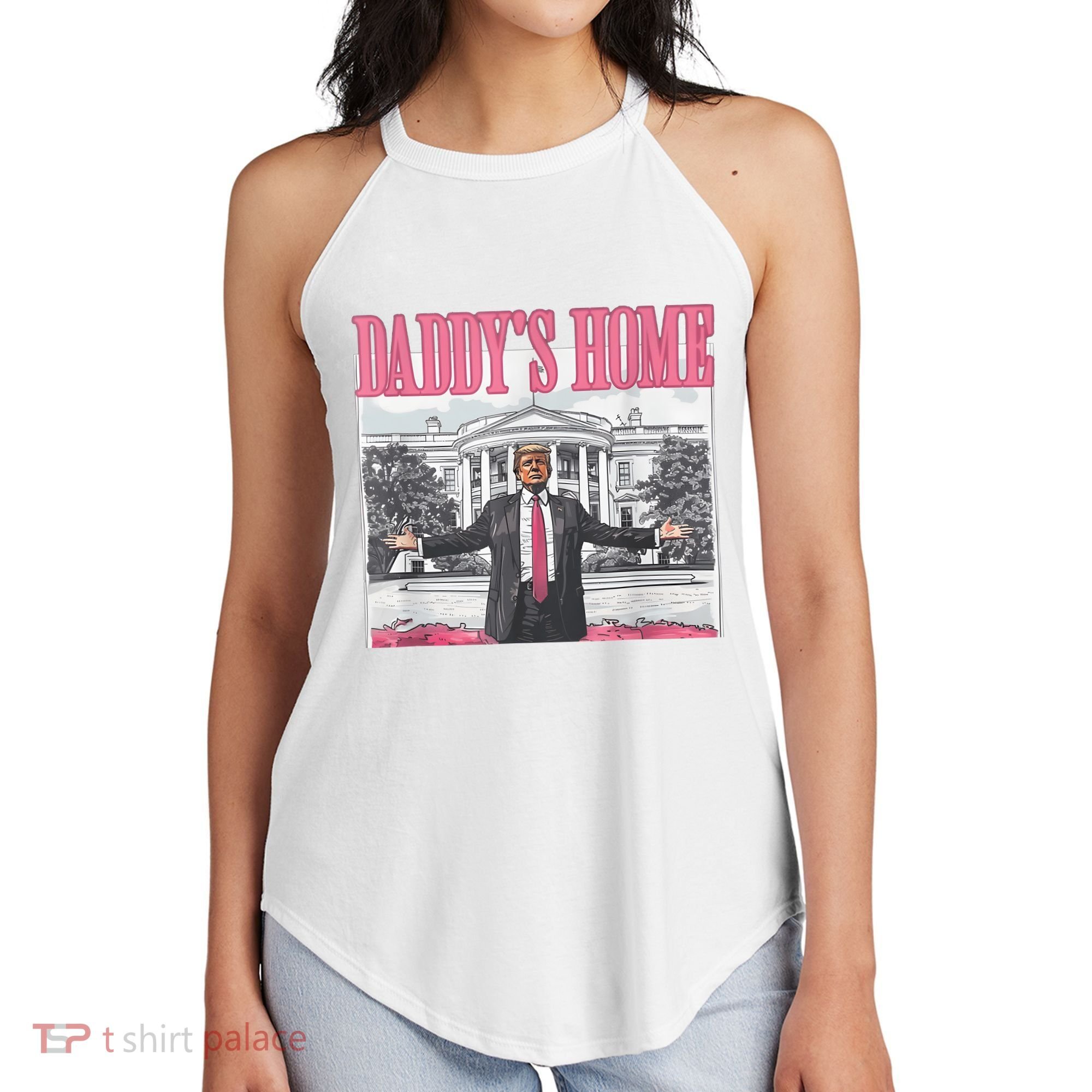 Daddys Home Vote Donald Trump 2024 Election Women's Perfect Tri Rocker Tank