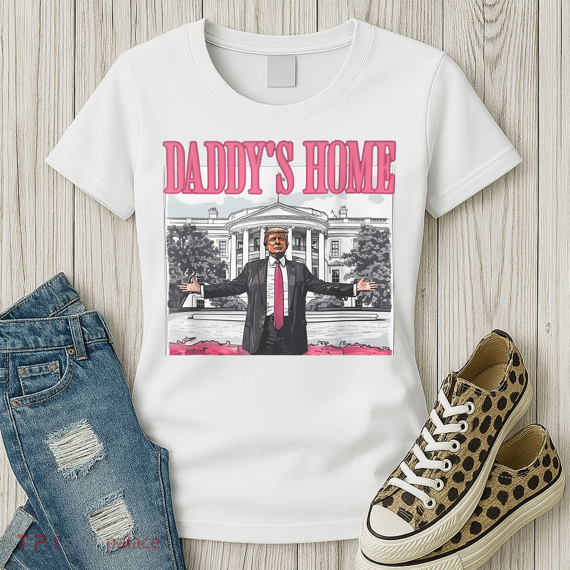 Daddys Home Vote Donald Trump 2024 Election Women's T-Shirt