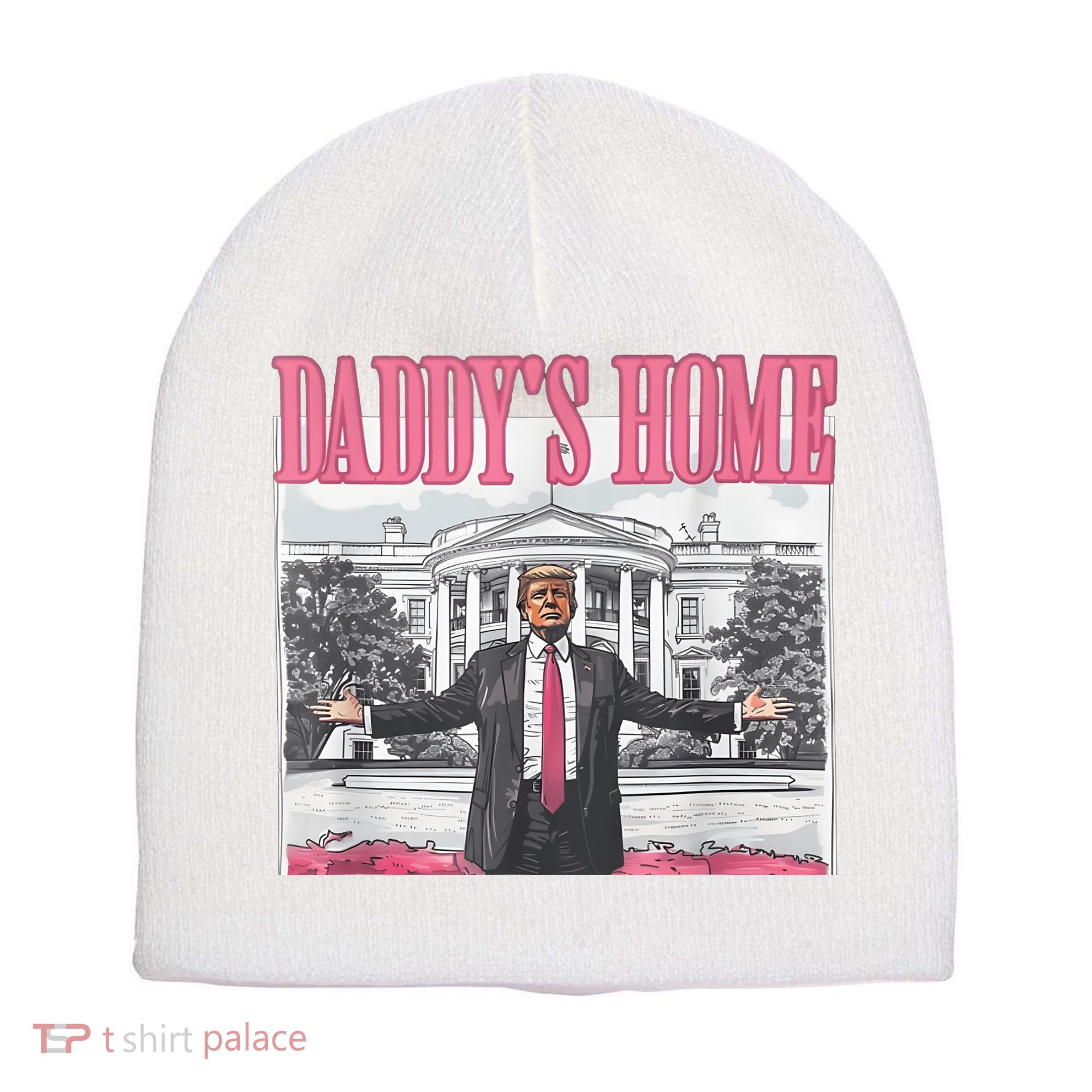 Daddys Home Vote Donald Trump 2024 Election Short Acrylic Beanie