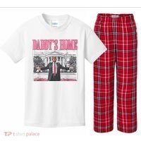 Daddys Home Vote Donald Trump 2024 Election Kids Plaid Pajama Set thumb 0