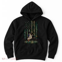 Duck Hunting Waterfowl Hunters Camo Flag Hoodie thumb 0