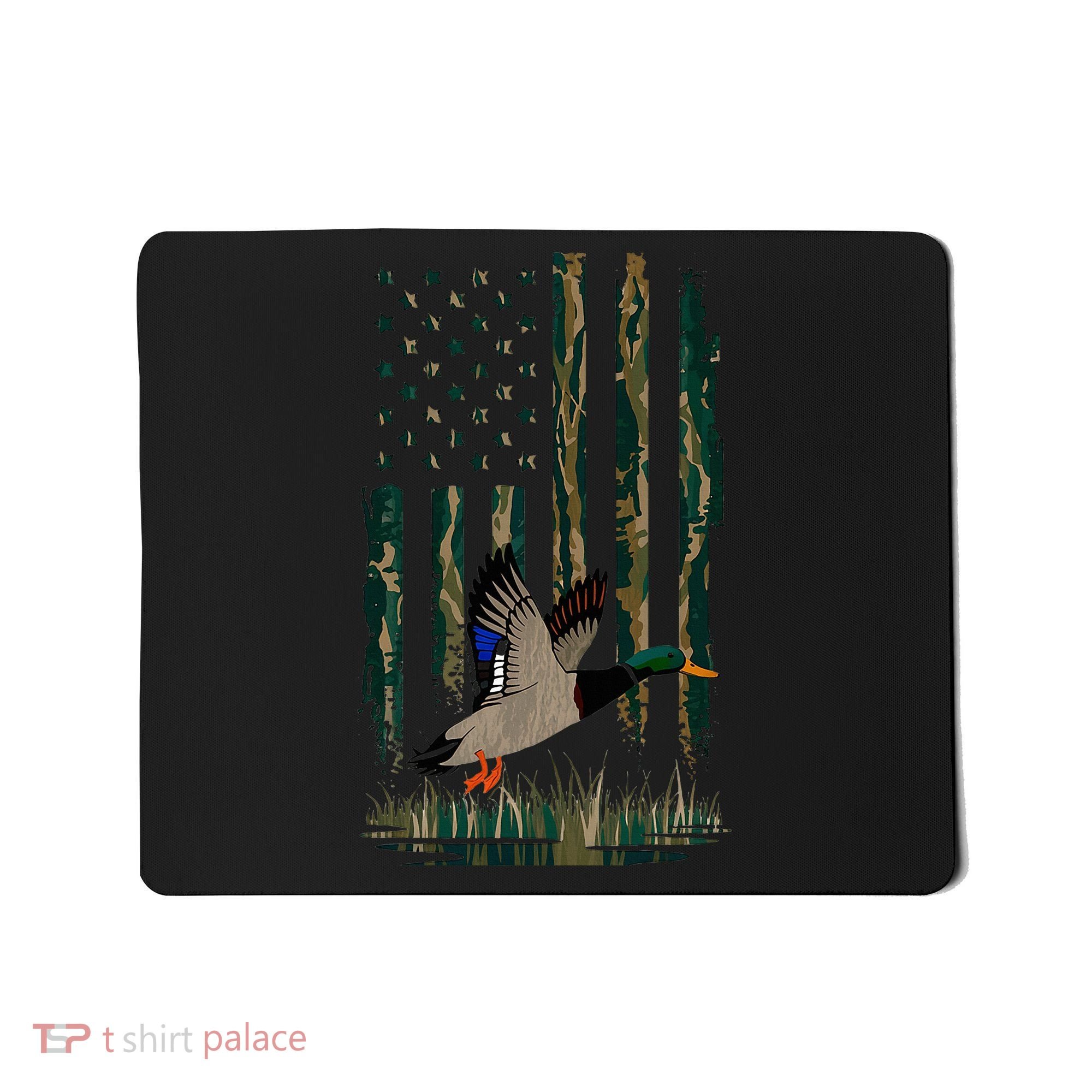Duck Hunting Waterfowl Hunters Camo Flag Mousepad