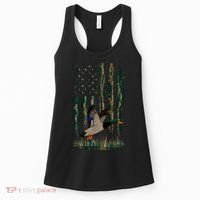 Duck Hunting Waterfowl Hunters Camo Flag Women's Tank Top thumb 0