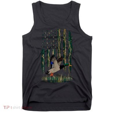 Duck Hunting Waterfowl Hunters Camo Flag Tank Top