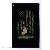 Duck Hunting Waterfowl Hunters Camo Flag Golf Towel thumb 0