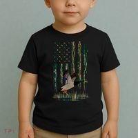 Duck Hunting Waterfowl Hunters Camo Flag Toddler T-Shirt thumb 2