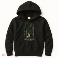 Duck Hunting Waterfowl Hunters Camo Flag Kids Hoodie thumb 0