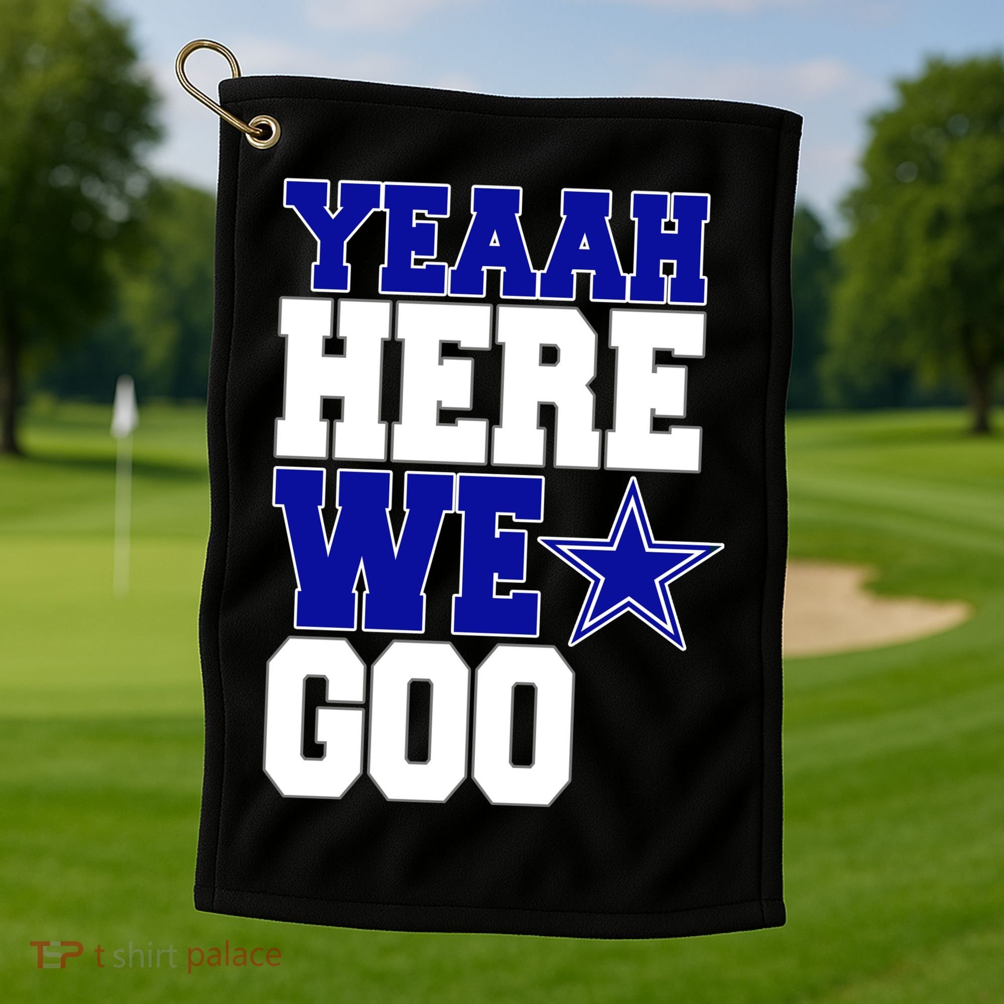 Dallas Here We Go Football Golf Towel
