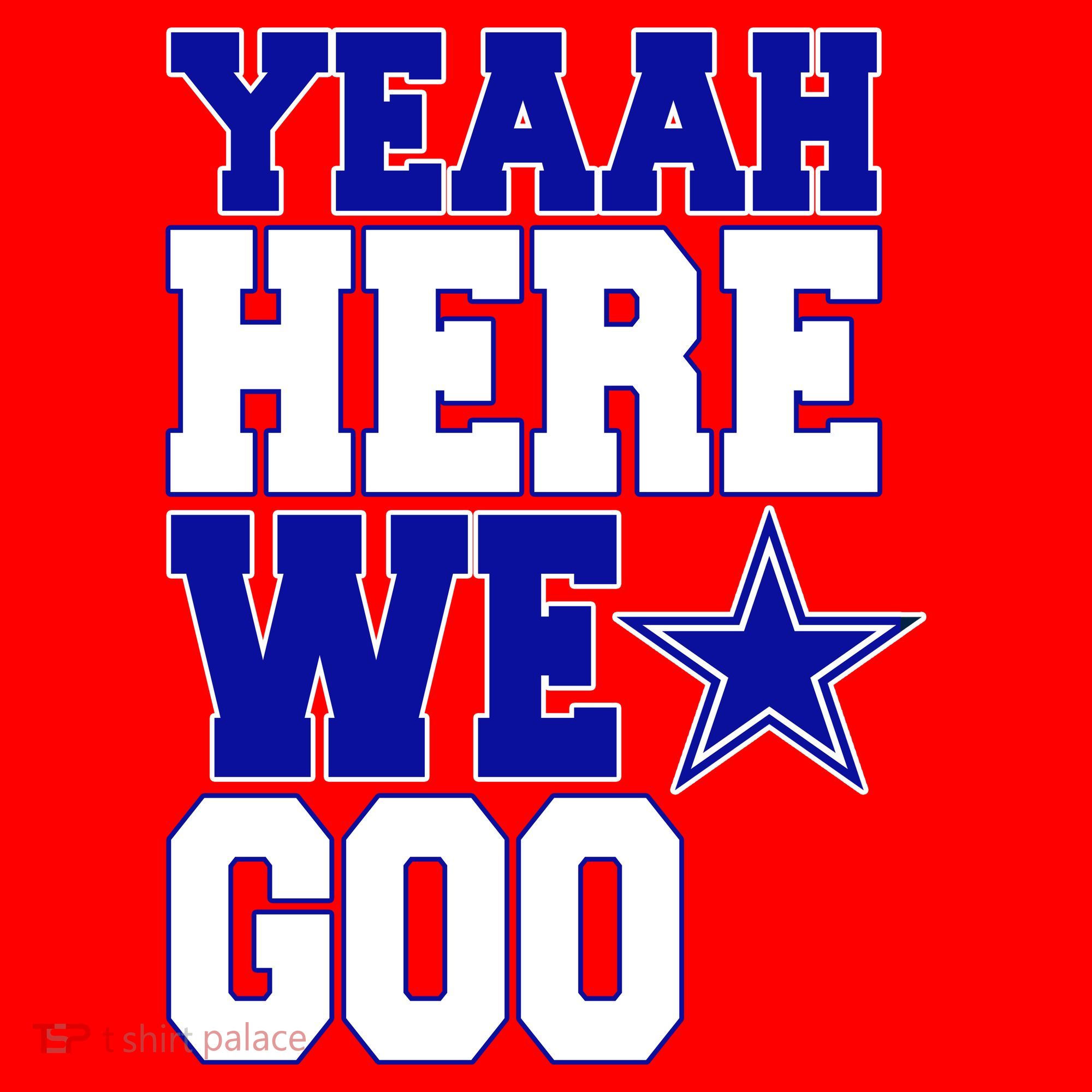 Dallas Here We Go Football Santa Hat
