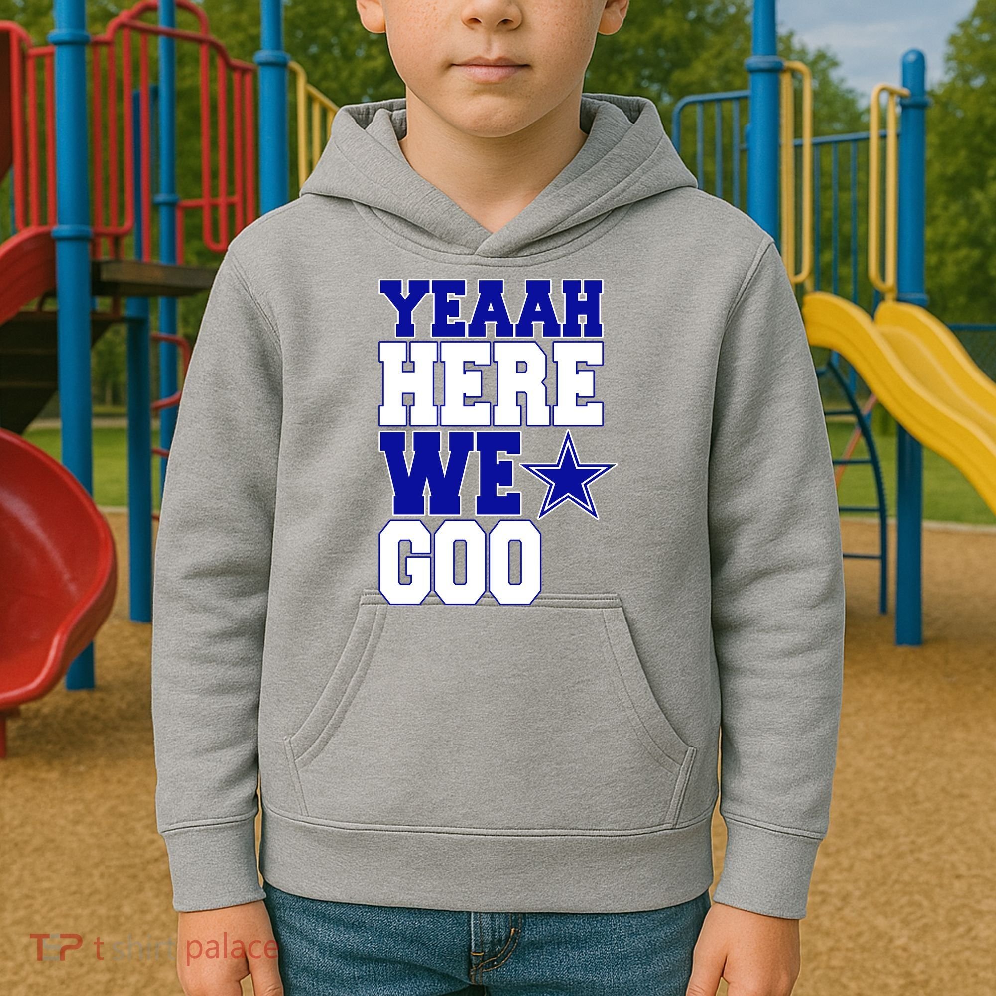 Dallas Here We Go Football Kids Hoodie