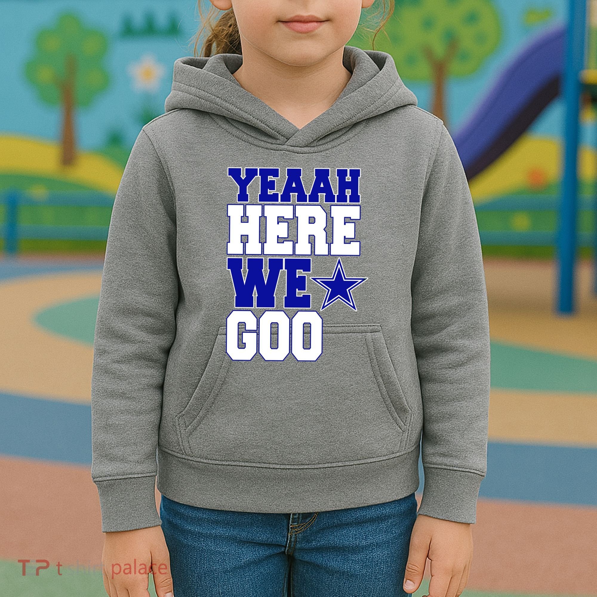 Dallas Here We Go Football Kids Hoodie