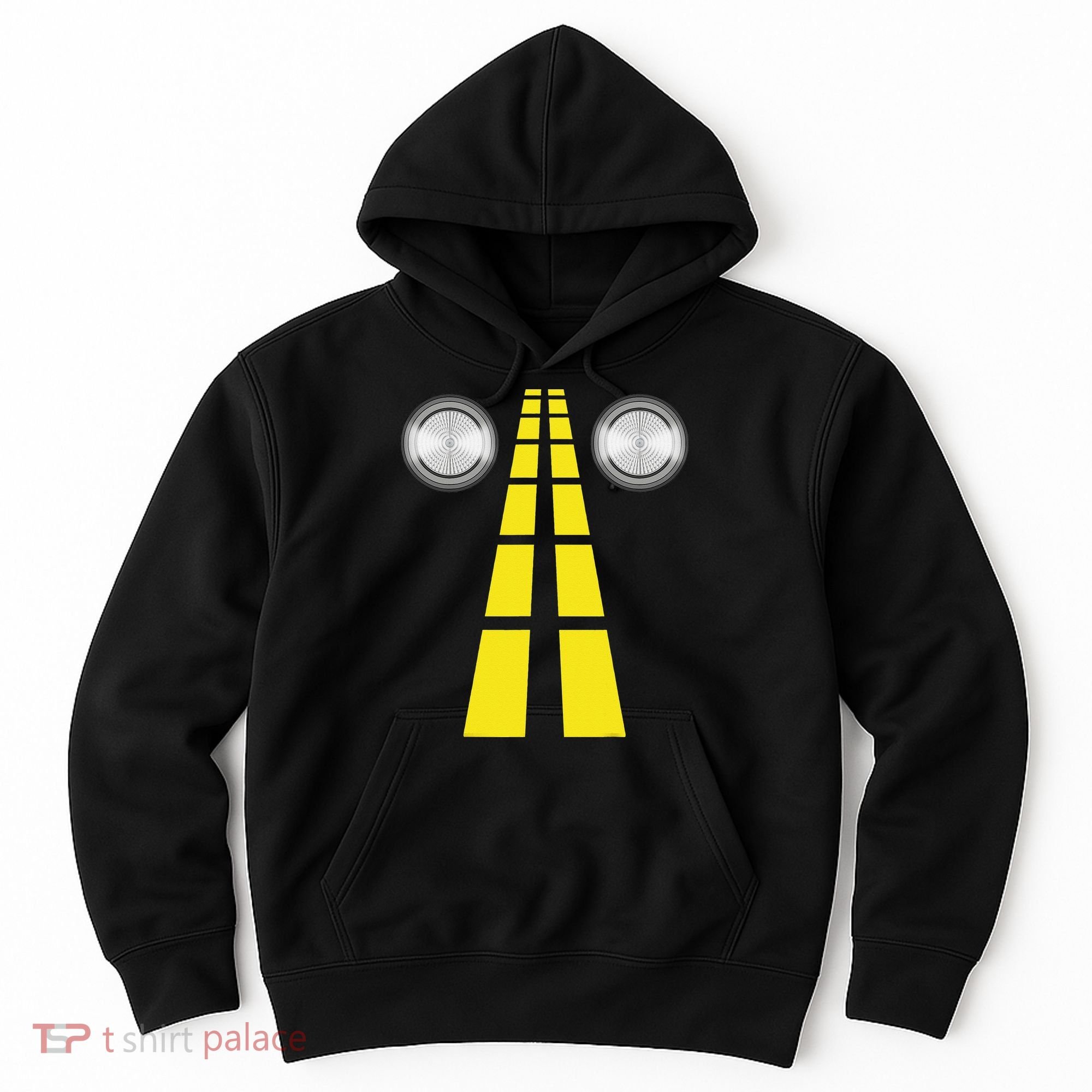 Deer Headlights With Road Markings Couples Costume Halloween Hoodie