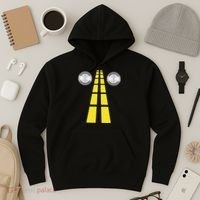 Deer Headlights With Road Markings Couples Costume Halloween Hoodie thumb 3