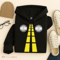 Deer Headlights With Road Markings Couples Costume Halloween Hoodie thumb 4