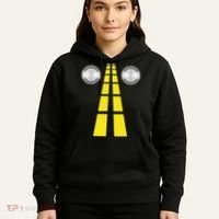 Deer Headlights With Road Markings Couples Costume Halloween Hoodie thumb 5