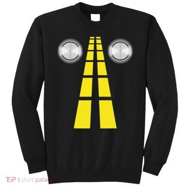Deer Headlights With Road Markings Couples Costume Halloween Sweatshirt