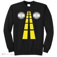 Deer Headlights With Road Markings Couples Costume Halloween Sweatshirt thumb 0