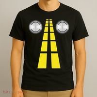Deer Headlights With Road Markings Couples Costume Halloween T-Shirt thumb 3
