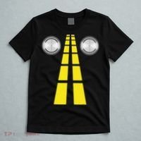 Deer Headlights With Road Markings Couples Costume Halloween T-Shirt thumb 5