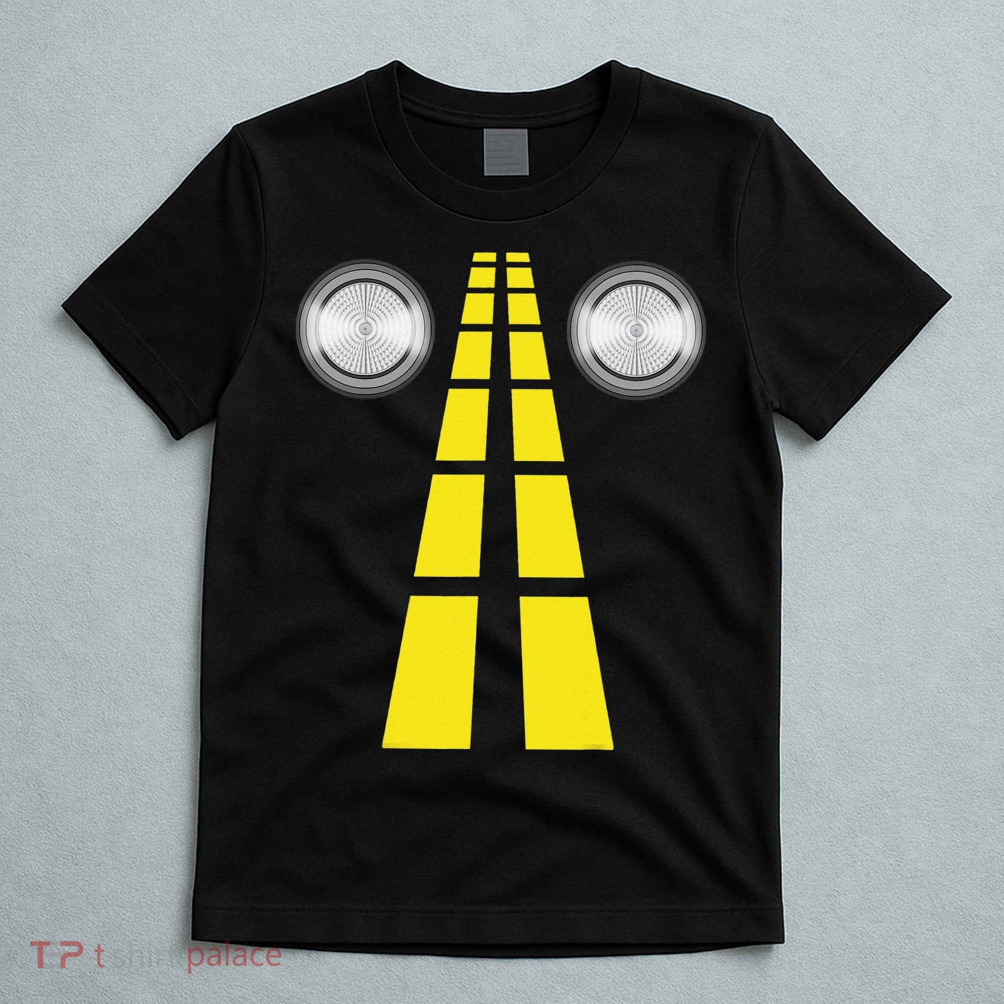 Deer Headlights With Road Markings Couples Costume Halloween T-Shirt