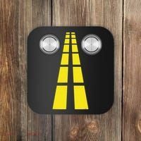 Deer Headlights With Road Markings Couples Costume Halloween Coaster thumb 0