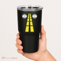 Deer Headlights With Road Markings Couples Costume Halloween Tumbler thumb 2