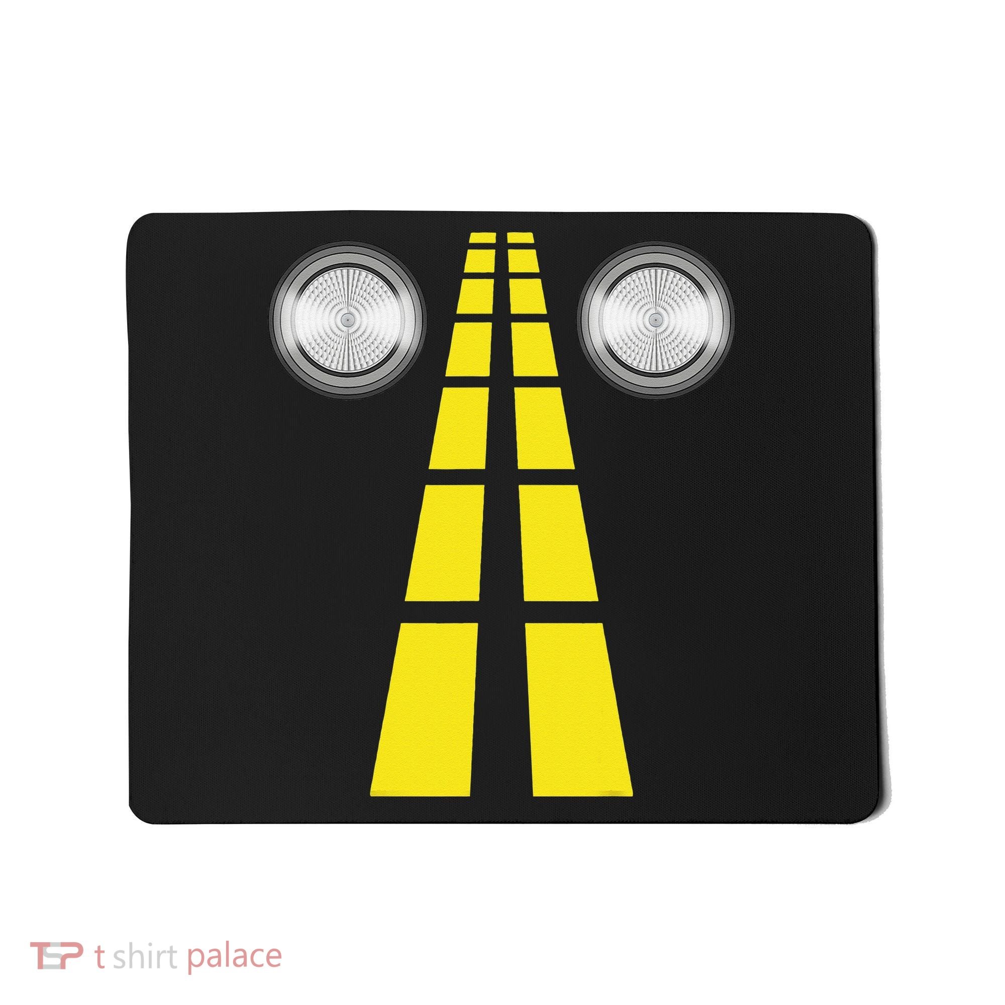 Deer Headlights With Road Markings Couples Costume Halloween Mousepad