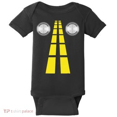 Deer Headlights With Road Markings Couples Costume Halloween Baby Bodysuit