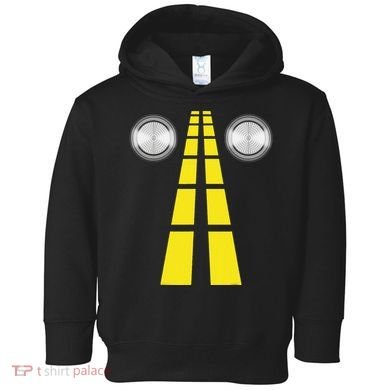 Deer Headlights With Road Markings Couples Costume Halloween Toddler Hoodie
