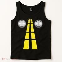Deer Headlights With Road Markings Couples Costume Halloween Tank Top thumb 2