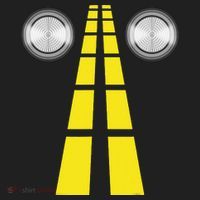 Deer Headlights With Road Markings Couples Costume Halloween Golf Towel thumb 3
