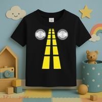 Deer Headlights With Road Markings Couples Costume Halloween Toddler T-Shirt thumb 3